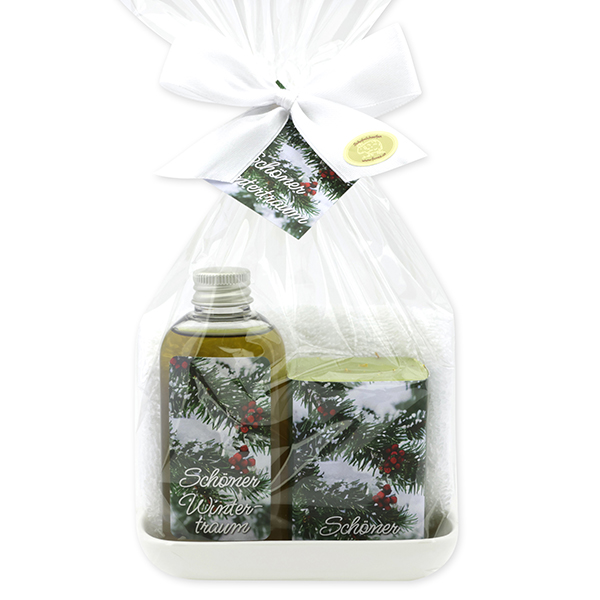 Care set 4 pieces in a cellophane "Schöner Wintertraum", Verbena 