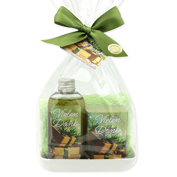 Care set 4 pieces in a cellophane "Vielen Dank", Verbena 