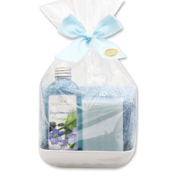 Care set 4 pieces in a cellophane bag, Forget-me-not 