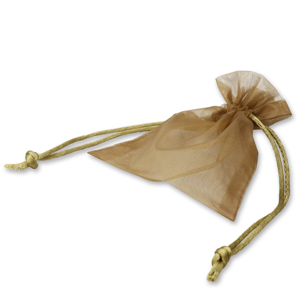 Organza bag, small 17x9cm brown 