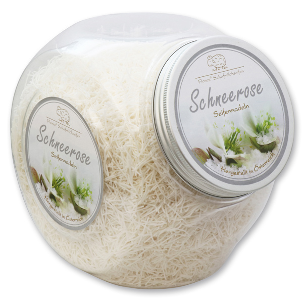 Schafmilchseife Seifennadeln in Dose 1kg, Schneerose 