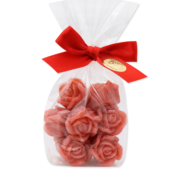 Schafmilchseife Rose Florex mini 10x7g, in Cello, Rose mit Blüten 