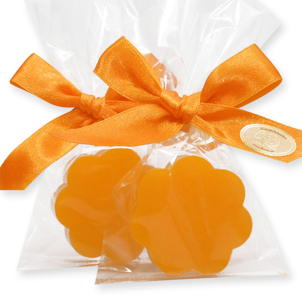 Sheep milk soap flower 20g, in a cellophane, Apricot 