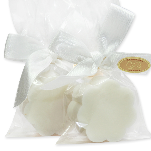 Sheep milk soap flower 20g, in a cellophane, Christmas rose 