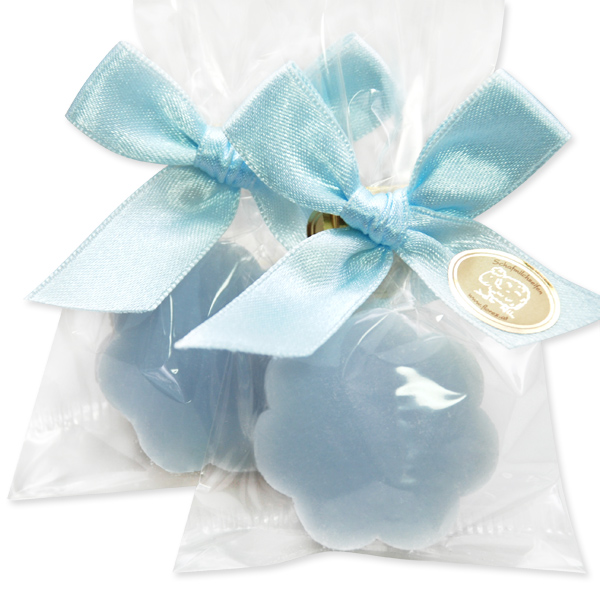 Sheep milk soap flower 20g, in a cellophane, Forget-Me-Not 