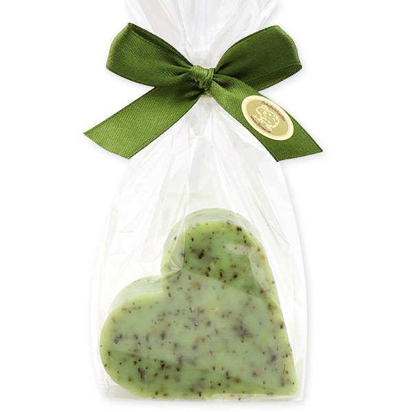 Sheep milk soap heart 85g, in a cellophane, Mountain herbs 