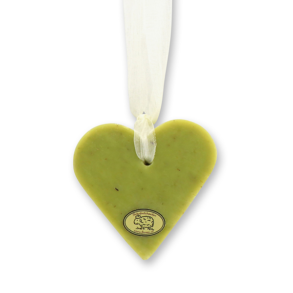 Sheep milk soap heart 85g hanging, Verbena 