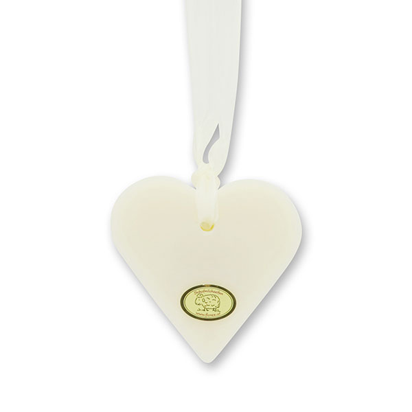 Schafmilchseife Herz groß 85g hängend, Edelweiß 