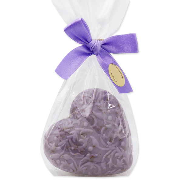 Sheep milk soap heart "Florex" 80g, in a cellophane, Lavender 