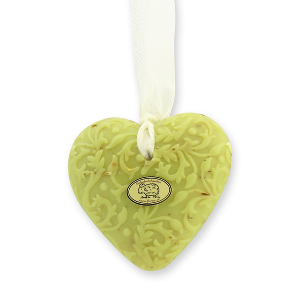 Sheep milk soap heart "Florex" 80g hanging, Verbena 