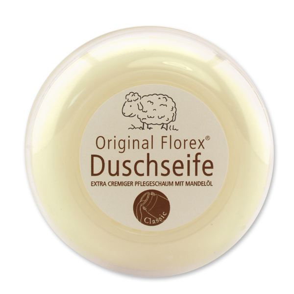 Duschseife mit Schafmilch rund 100g, in der Dose, Classic 