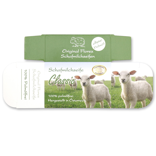 Paper box MC for sheep milk soap square 100g without palm oil, Classic 