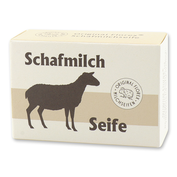 Milchseife eckig 100g in Schachtel, Schafmilch 