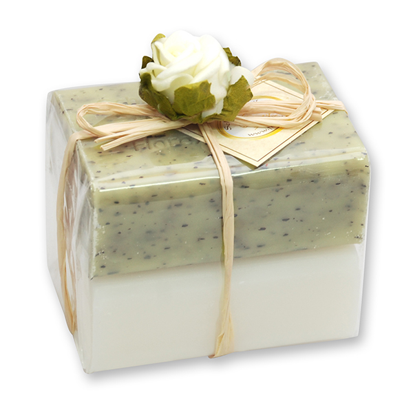 Schafmilchseife eckig 100g 2er verpackt, Classic/Bergkräuter 