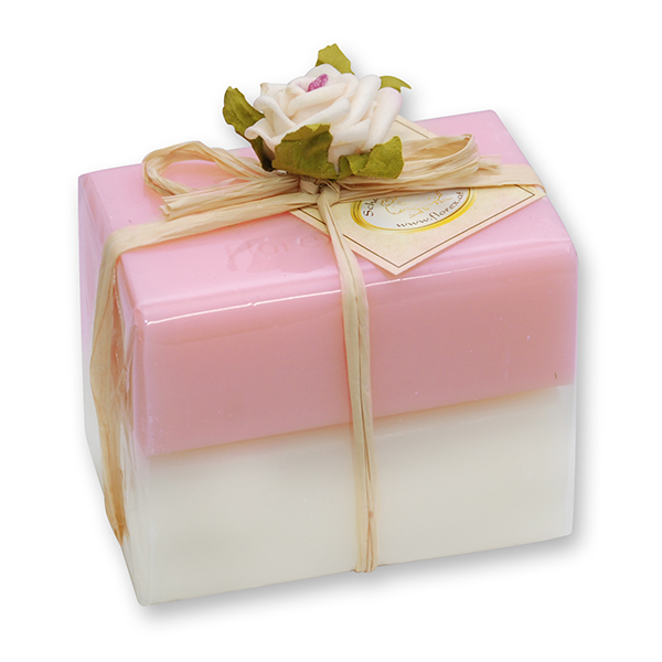 Schafmilchseife eckig 100g 2er verpackt, Classic/Himbeere 