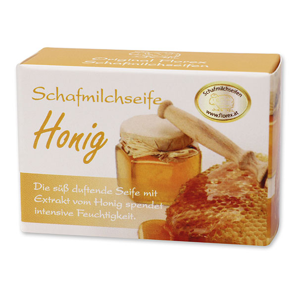 Sheep milk soap square 100g paper box, Honey 