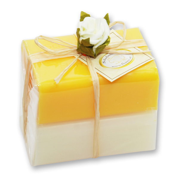 Schafmilchseife eckig 100g 2er verpackt, Classic/Honig 