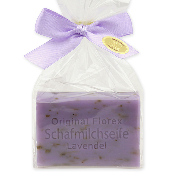 Schafmilchseife eckig 100g in Cello, Lavendel 