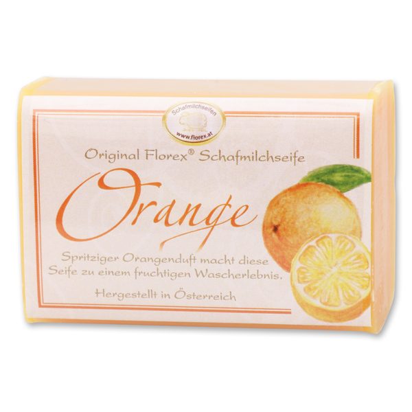 Schafmilchseife eckig 100g klassisch, Orange 