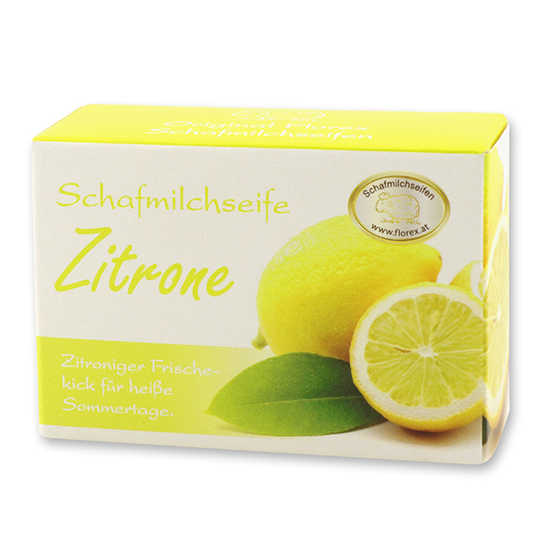 Schafmilchseife eckig 100g in Schachtel, Zitrone 