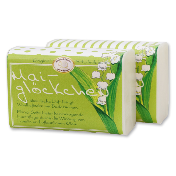 Sheep milk soap square 100g "Jung & Flott", Lily of the valley 