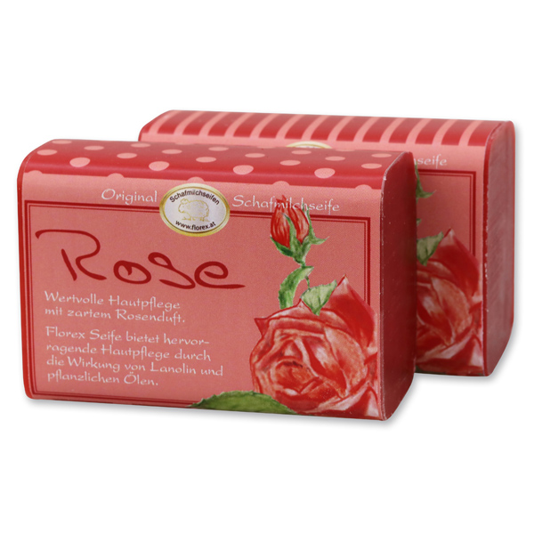 Schafmilchseife eckig 100g Jung & Flott, Rose 