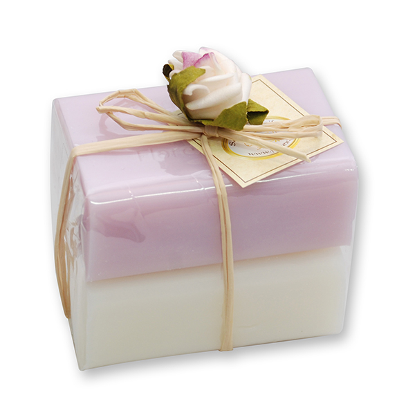 Schafmilchseife eckig 100g 2er verpackt, Classic/Flieder 