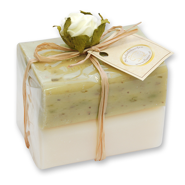Schafmilchseife eckig 100g 2er verpackt, Classic/Gänseblümchen 