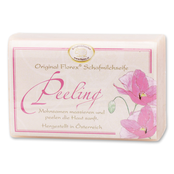 Sheep milk soap square 100g classic, Peeling rose 