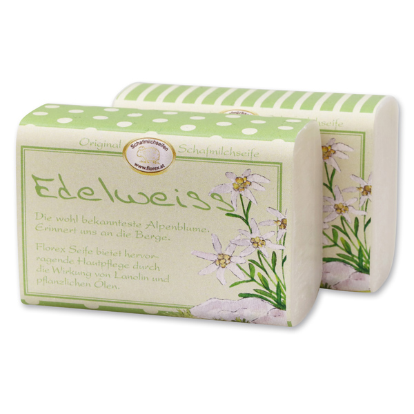 Sheep milk soap square 100g "Jung & Flott", Edelweiss 