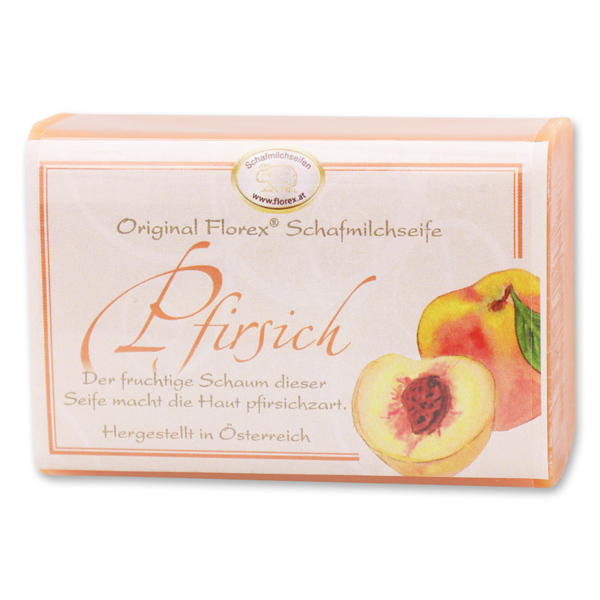 Sheep milk soap square 100g classic, Peach 