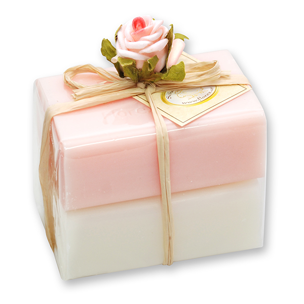 Sheep milk soap square 100g 2 pieces packed, Classic/Jasmine 