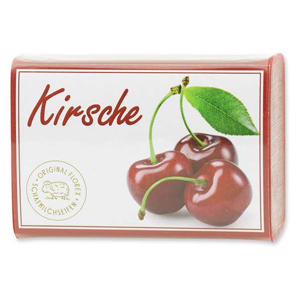 Schafmilchseife eckig 100g modern, Kirsche 