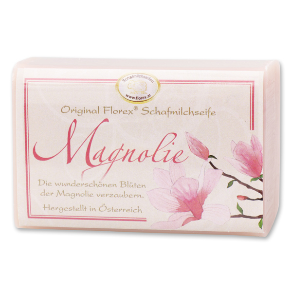 Schafmilchseife eckig 100g klassisch, Magnolie 