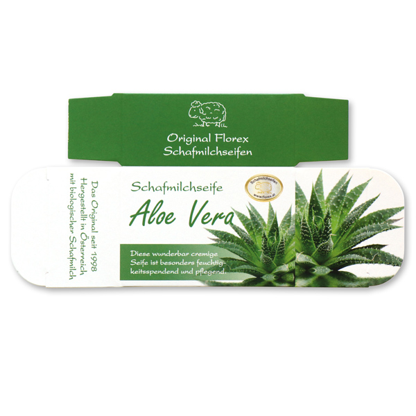 Paper box MC for sheep milk soap square 100g , aloe vera 