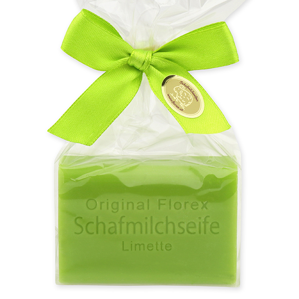 Schafmilchseife eckig 100g in Cello, Limette 