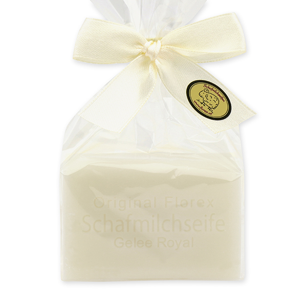 Sheep milk soap square 100g in a cellophane bag, Gelee royal 