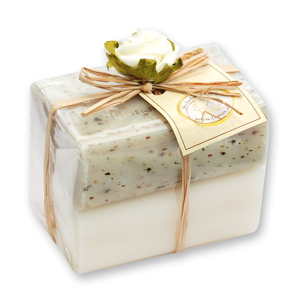 Sheep milk soap square 100g 2 pieces packed, Classic/Hay 