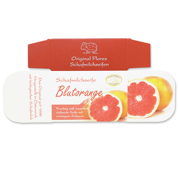 Paper box MC for sheep milk soap square 100g, blood orange 