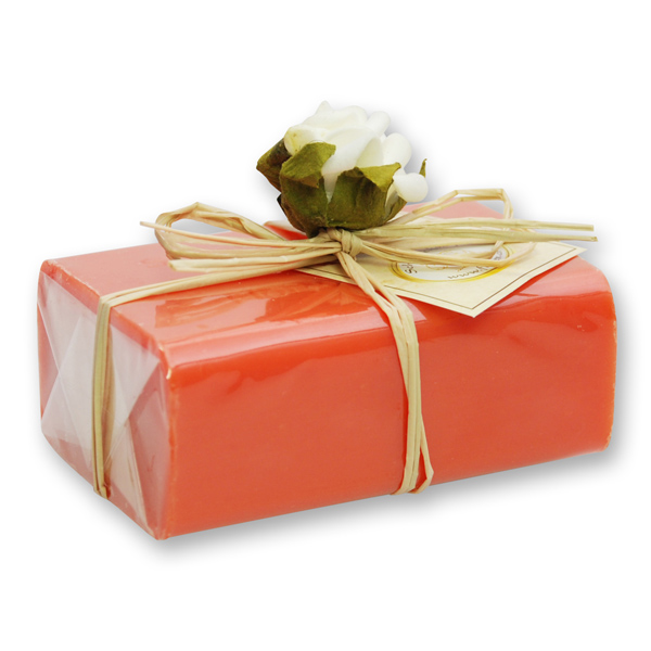 Schafmilchseife eckig 100g 1er verpackt, Blutorange 