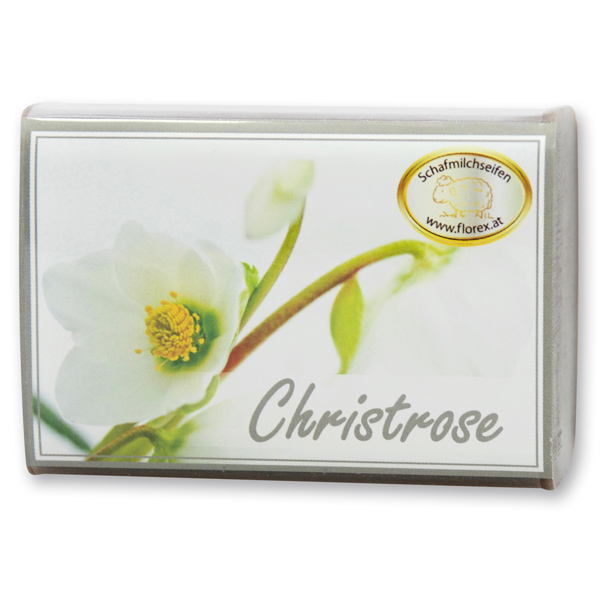 Schafmilchseife eckig 100g modern, Christrose 