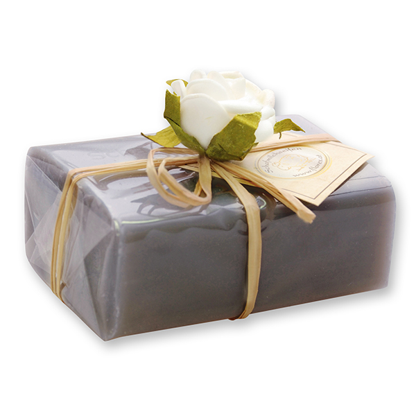 Sheep milk soap square 100g 1 piece packed, Christmas rose silver 