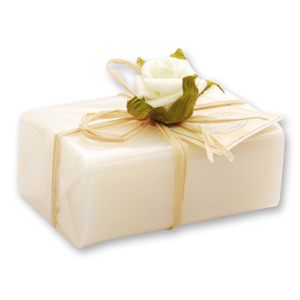 Sheep milk soap square 100g 1 piece packed, Christmas rose white 