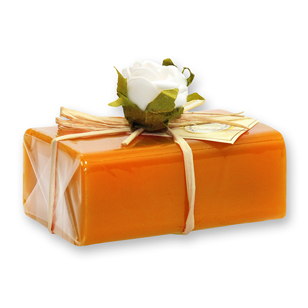 Schafmilchseife eckig 100g 1er verpackt, Mandarine-Zimt 
