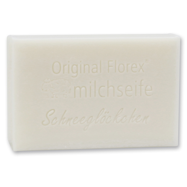 Schafmilchseife eckig 150g, Schneeglöckchen 