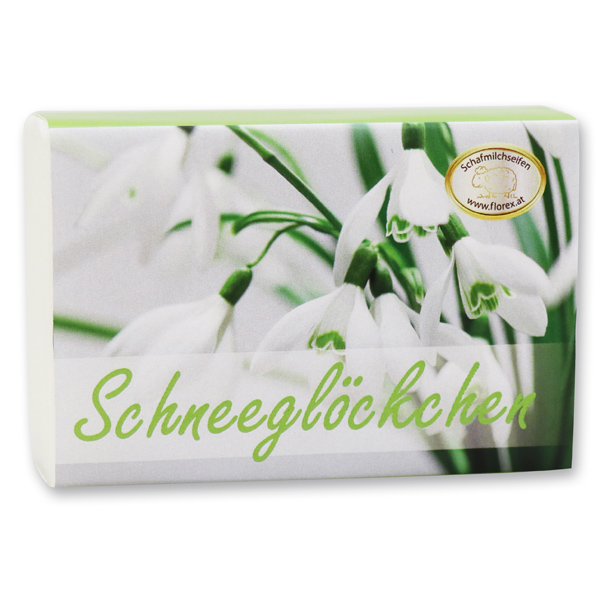 Sheep milk soap square 150g modern, Snow drop 