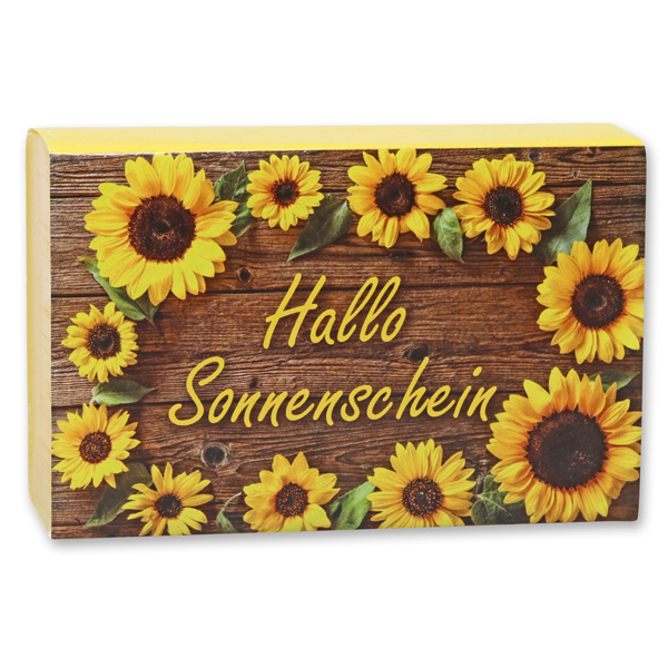 Schafmilchseife eckig 150g "Hallo Sonnenschein", Honig 