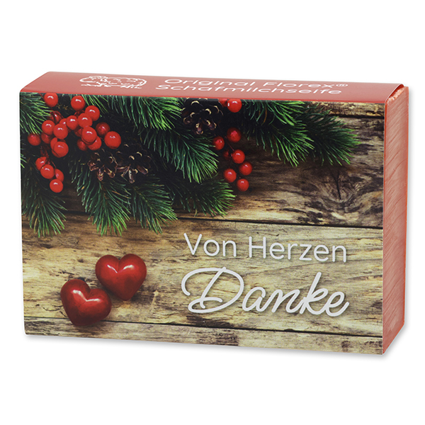 Sheep milk soap 150g "Von Herzen Danke", Pomegranate 