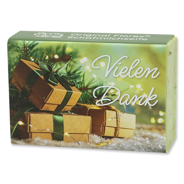 Schafmilchseife eckig 150g "Vielen Dank", Eisenkraut 