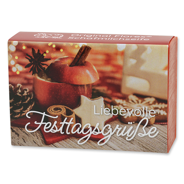 Sheep milk soap 150g "Liebevolle Weihnachtsgrüße", Pomegranate 